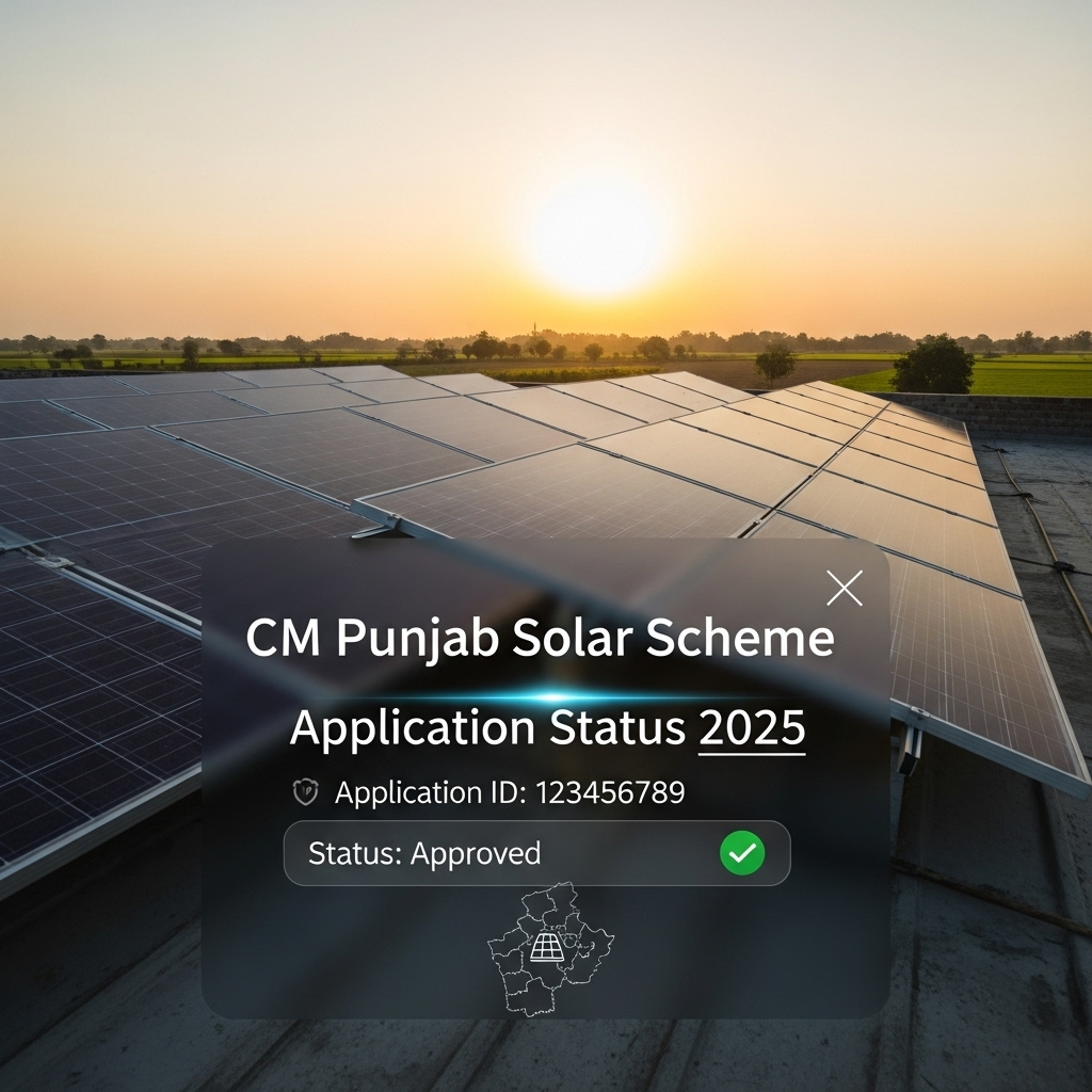cm punjab solar scheme application status 2025