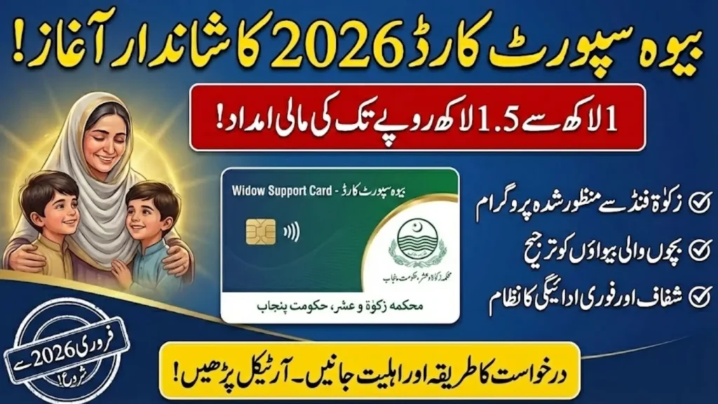 Step by step process to apply for Punjab Widow Support Card Scheme 2026 with CNIC verification