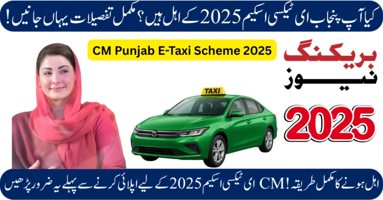 CM Punjab e-taxi scheme eligibility criteria 2025