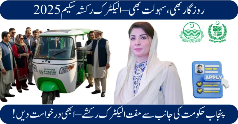 CM Punjab E-Rikshaw Scheme 2025